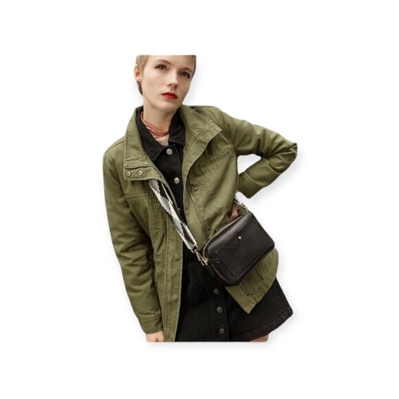 Madewell Army Olive Duck Cloth Hooded Raincoat Jacket XXS NWT - Picture 2 of 12